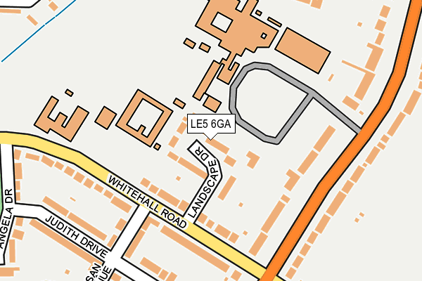 LE5 6GA map - OS OpenMap – Local (Ordnance Survey)