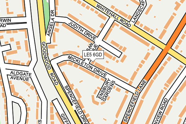 LE5 6GD map - OS OpenMap – Local (Ordnance Survey)