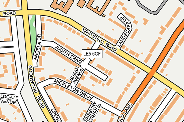LE5 6GF map - OS OpenMap – Local (Ordnance Survey)