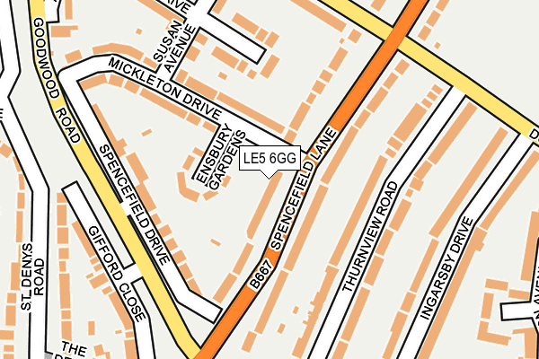 LE5 6GG map - OS OpenMap – Local (Ordnance Survey)