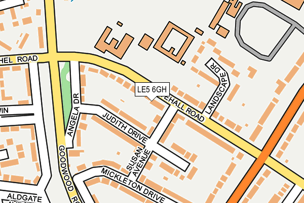 LE5 6GH map - OS OpenMap – Local (Ordnance Survey)
