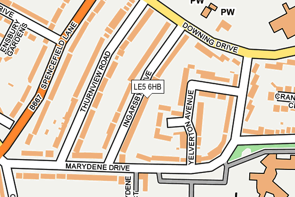 LE5 6HB map - OS OpenMap – Local (Ordnance Survey)