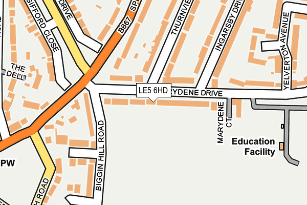LE5 6HD map - OS OpenMap – Local (Ordnance Survey)