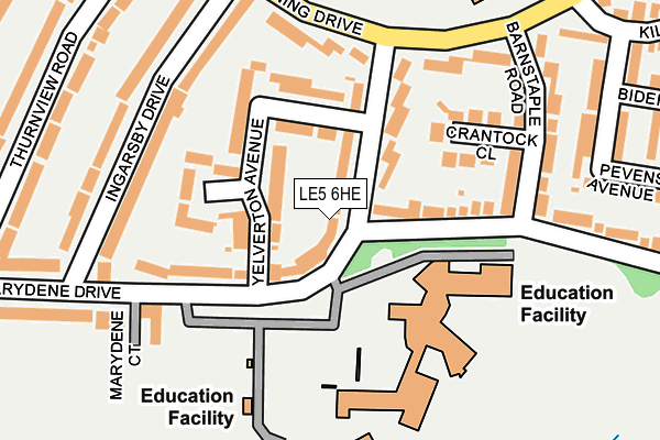 LE5 6HE map - OS OpenMap – Local (Ordnance Survey)