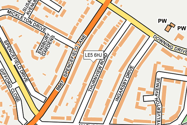 LE5 6HJ map - OS OpenMap – Local (Ordnance Survey)