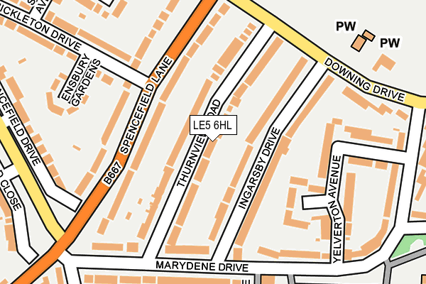 LE5 6HL map - OS OpenMap – Local (Ordnance Survey)