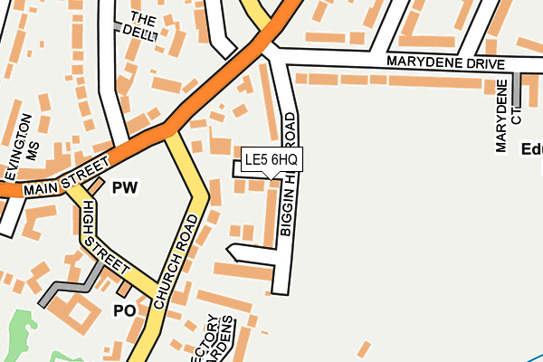 LE5 6HQ map - OS OpenMap – Local (Ordnance Survey)
