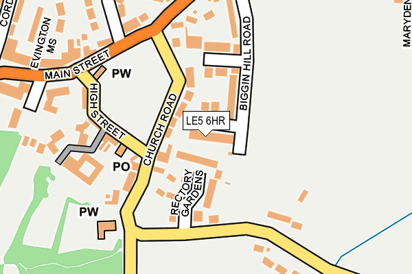 LE5 6HR map - OS OpenMap – Local (Ordnance Survey)