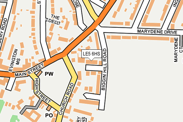 LE5 6HS map - OS OpenMap – Local (Ordnance Survey)