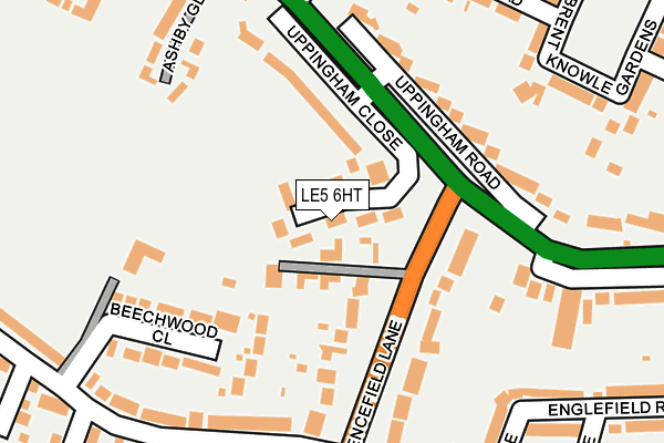 LE5 6HT map - OS OpenMap – Local (Ordnance Survey)