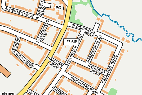 LE5 6JB map - OS OpenMap – Local (Ordnance Survey)