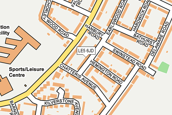 LE5 6JD map - OS OpenMap – Local (Ordnance Survey)