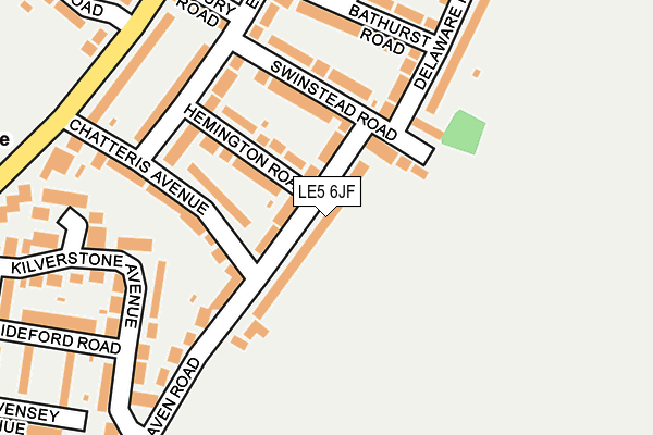 LE5 6JF map - OS OpenMap – Local (Ordnance Survey)