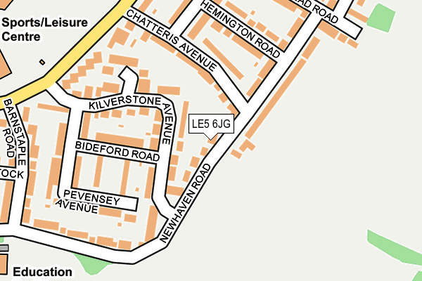 LE5 6JG map - OS OpenMap – Local (Ordnance Survey)