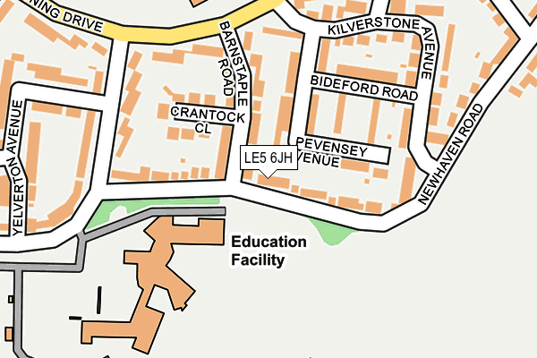 LE5 6JH map - OS OpenMap – Local (Ordnance Survey)