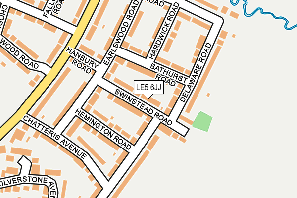 LE5 6JJ map - OS OpenMap – Local (Ordnance Survey)