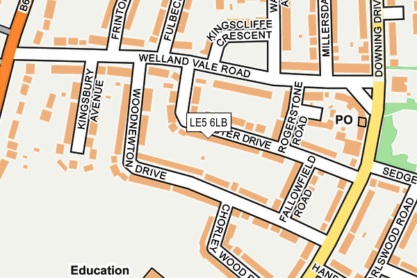 LE5 6LB map - OS OpenMap – Local (Ordnance Survey)