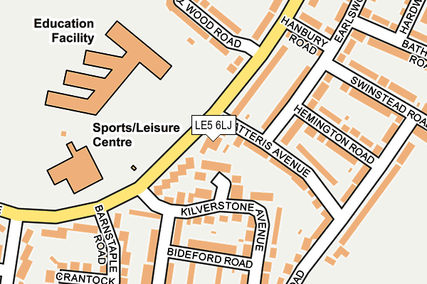 LE5 6LJ map - OS OpenMap – Local (Ordnance Survey)