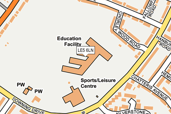 LE5 6LN map - OS OpenMap – Local (Ordnance Survey)