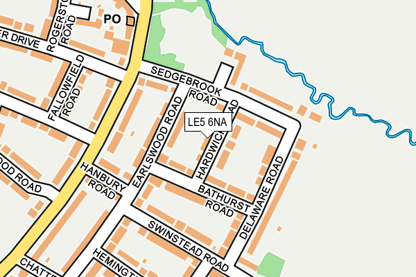 LE5 6NA map - OS OpenMap – Local (Ordnance Survey)