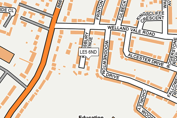 LE5 6ND map - OS OpenMap – Local (Ordnance Survey)