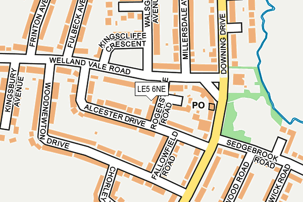 LE5 6NE map - OS OpenMap – Local (Ordnance Survey)