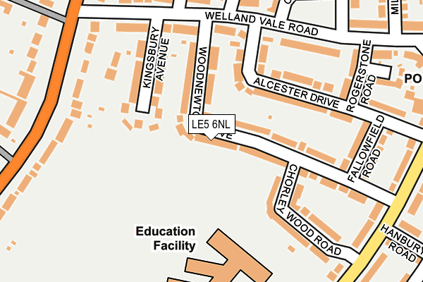 LE5 6NL map - OS OpenMap – Local (Ordnance Survey)