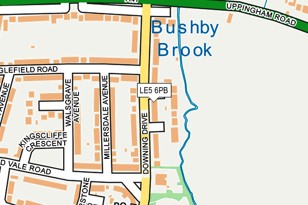 LE5 6PB map - OS OpenMap – Local (Ordnance Survey)