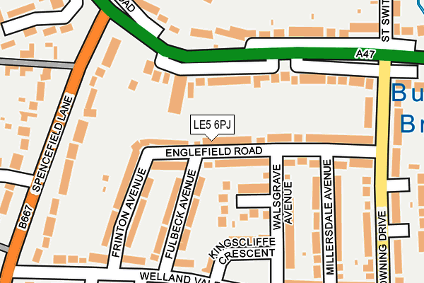 LE5 6PJ map - OS OpenMap – Local (Ordnance Survey)