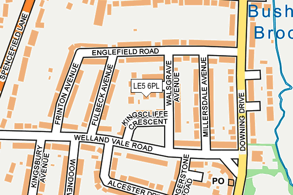 LE5 6PL map - OS OpenMap – Local (Ordnance Survey)