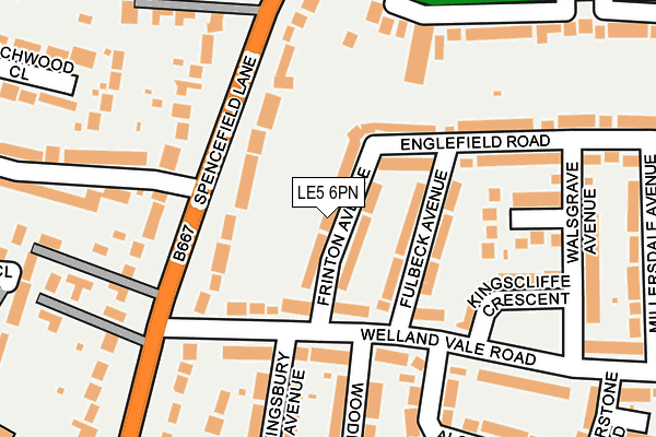 LE5 6PN map - OS OpenMap – Local (Ordnance Survey)