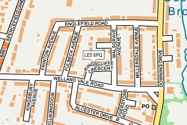 LE5 6PQ map - OS OpenMap – Local (Ordnance Survey)