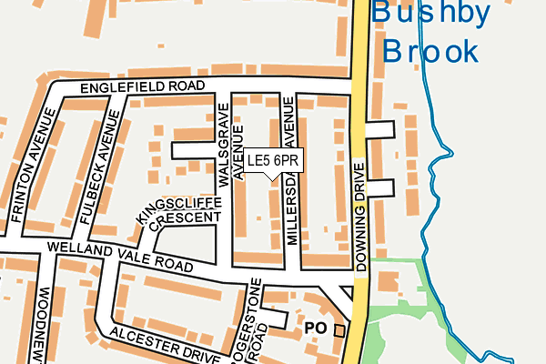 LE5 6PR map - OS OpenMap – Local (Ordnance Survey)