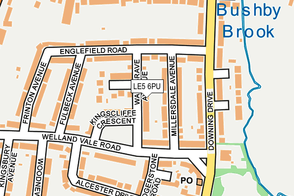 LE5 6PU map - OS OpenMap – Local (Ordnance Survey)