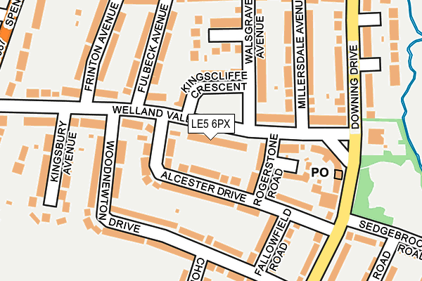 LE5 6PX map - OS OpenMap – Local (Ordnance Survey)