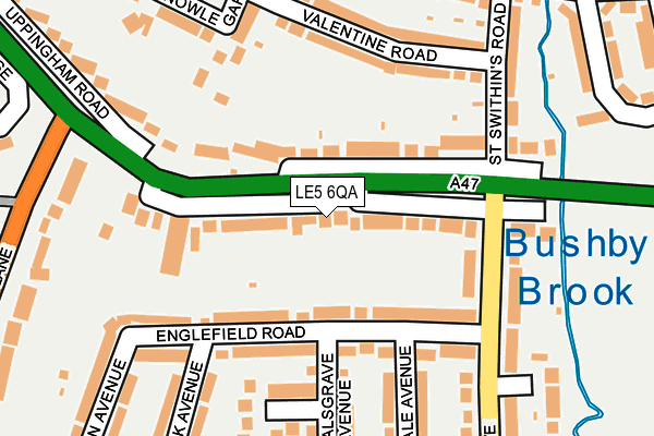 LE5 6QA map - OS OpenMap – Local (Ordnance Survey)