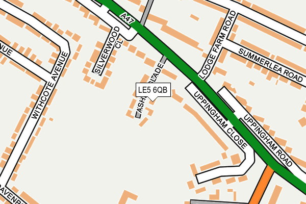 LE5 6QB map - OS OpenMap – Local (Ordnance Survey)