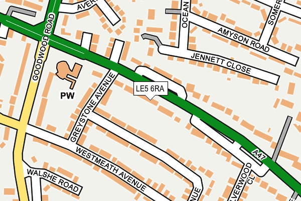 LE5 6RA map - OS OpenMap – Local (Ordnance Survey)