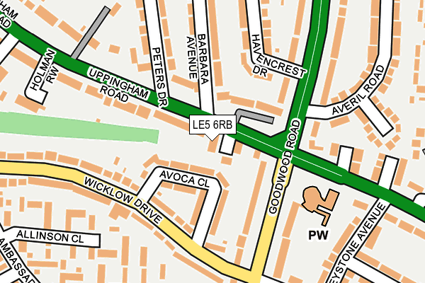 LE5 6RB map - OS OpenMap – Local (Ordnance Survey)