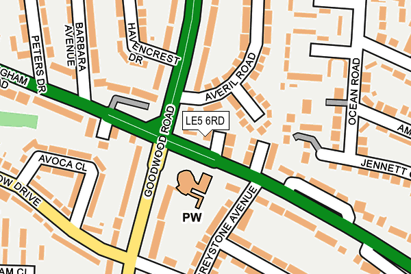LE5 6RD map - OS OpenMap – Local (Ordnance Survey)