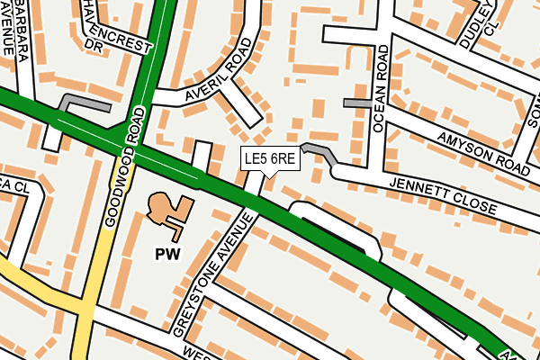 LE5 6RE map - OS OpenMap – Local (Ordnance Survey)