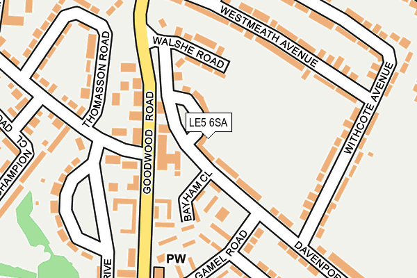 LE5 6SA map - OS OpenMap – Local (Ordnance Survey)