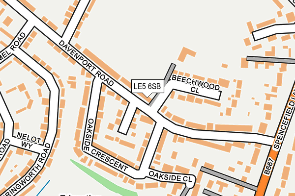 LE5 6SB map - OS OpenMap – Local (Ordnance Survey)