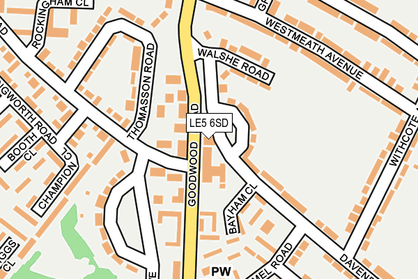 LE5 6SD map - OS OpenMap – Local (Ordnance Survey)