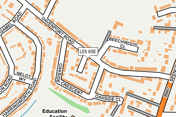 LE5 6SE map - OS OpenMap – Local (Ordnance Survey)