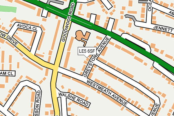 LE5 6SF map - OS OpenMap – Local (Ordnance Survey)