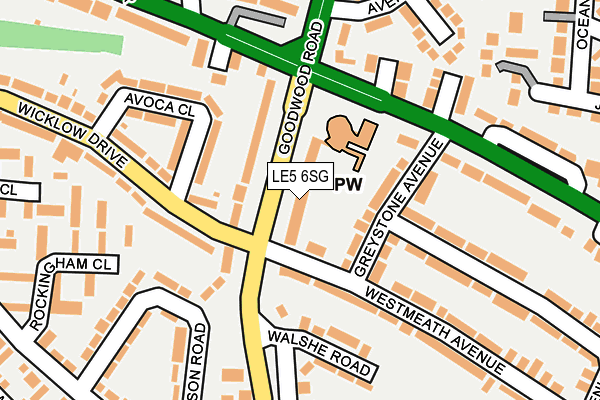 LE5 6SG map - OS OpenMap – Local (Ordnance Survey)