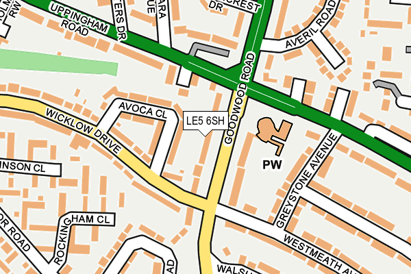 LE5 6SH map - OS OpenMap – Local (Ordnance Survey)