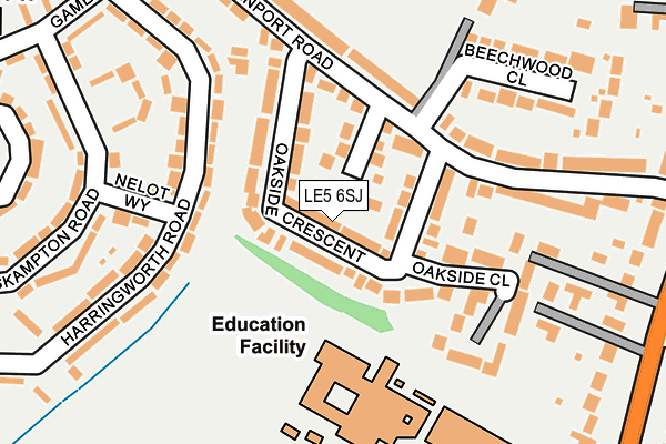 LE5 6SJ map - OS OpenMap – Local (Ordnance Survey)