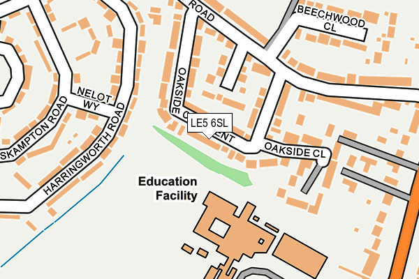 LE5 6SL map - OS OpenMap – Local (Ordnance Survey)